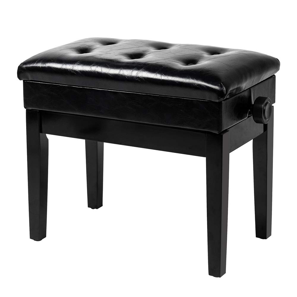 Amazon.com: Bonnlo Adjustable Black Piano Bench with Storage Faux